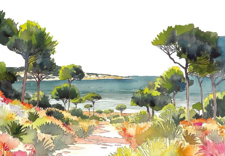 Panoramic summer air wallpaper