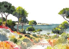 Panoramic summer air wallpaper