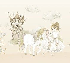 Princess unicorn bedroom wallpaper