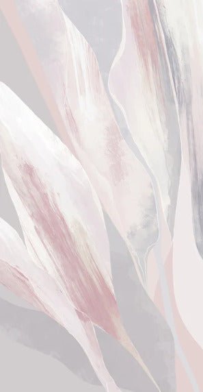 Powder pink floral wallpaper