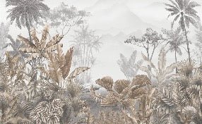 Tropical sepia wallpaper