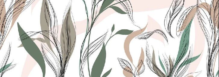 Panoramic graphic flower wallpaper