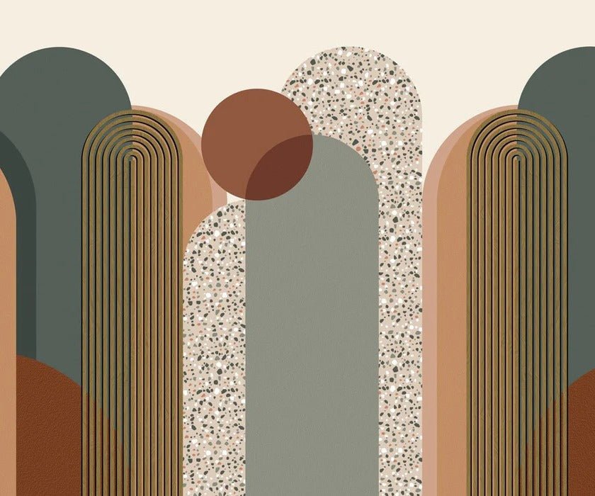 Art deco graphic office wallpaper