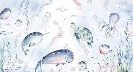 Fairy whale ocean wallpaper