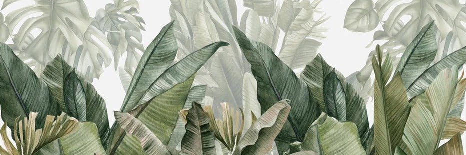 Panoramic green banana wallpaper