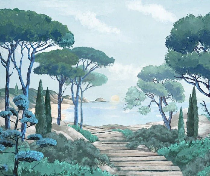 Papier peint balade dans les calanques, XXL, tendance