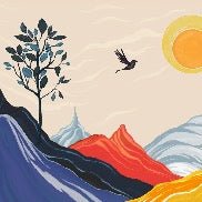 Panoramic zen color wallpaper