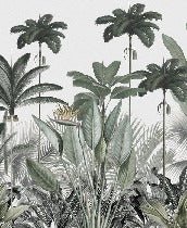 Panoramic jungle tree wallpaper