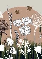 Panoramic floral wallpaper