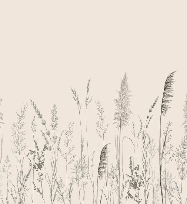 Wild meadow panoramic wallpaper