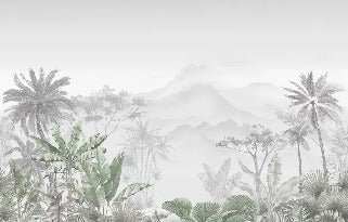 Papier peint tendance tropical vert, XXL, tendance