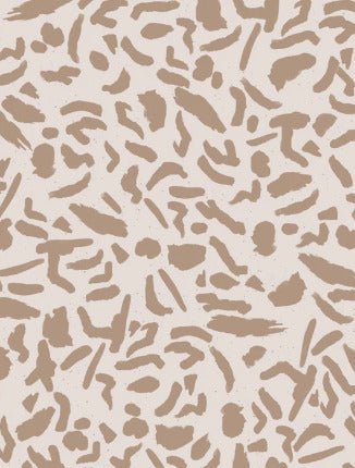 Artistic form beige wallpaper