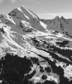 Aravis black and white mountain wallpaper