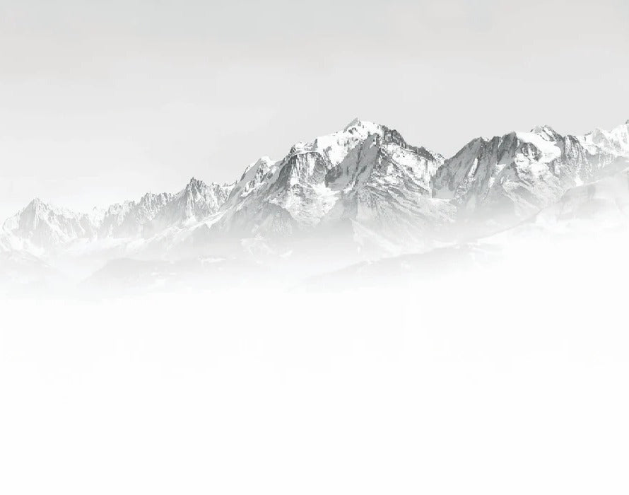 Mont Blanc in the mist black and white wallpaper