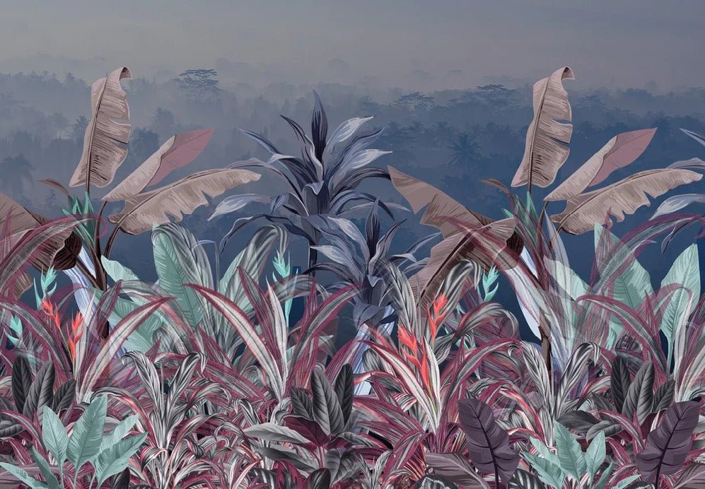 Panoramic botanical wallpaper