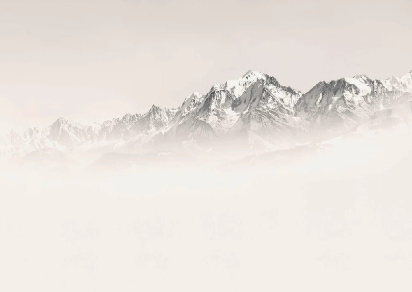 Mont Blanc wallpaper in sepia mist