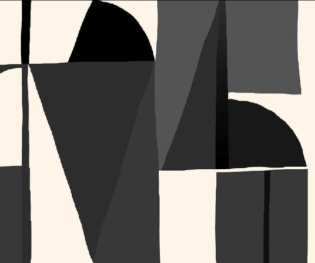 Memphis style black wallpaper