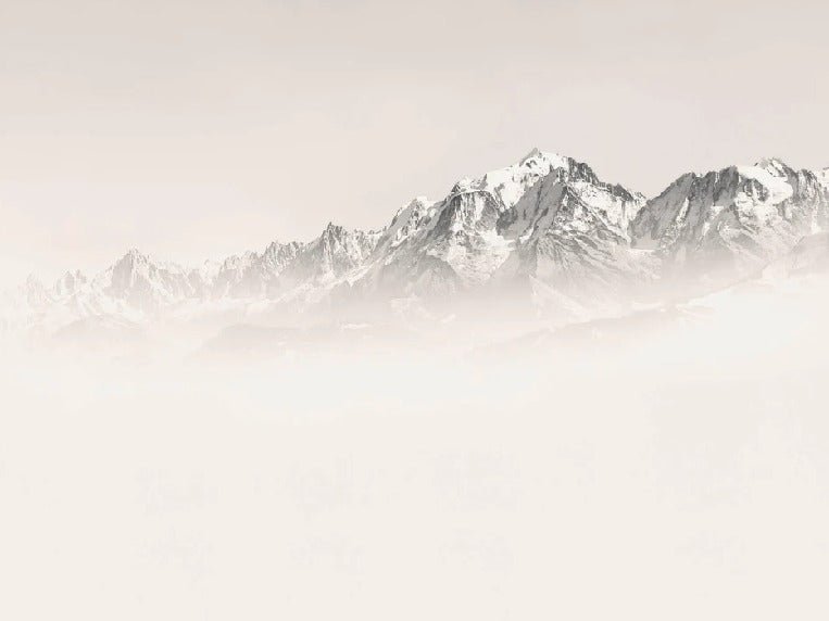 Mont Blanc in sepia mist wallpaper