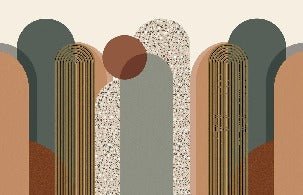 Art deco graphic wallpaper