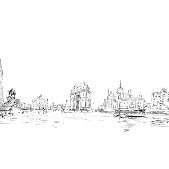 Monument du monde black and white wallpaper