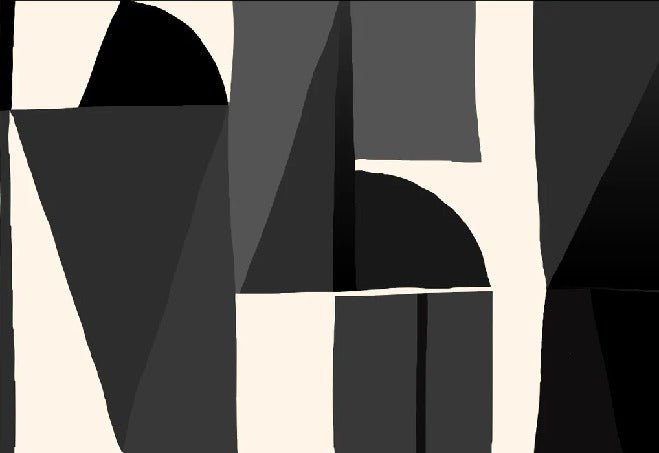 Papier peint Memphis style noir, XXL, tendance