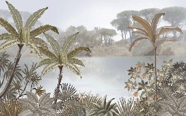 Custom wallpaper Jungle painting trend