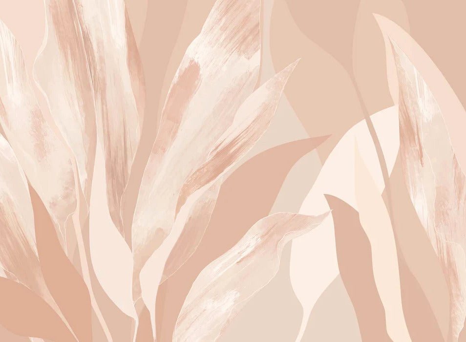 Nude floral wallpaper