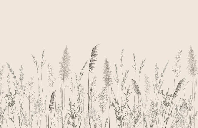 Wild meadow panoramic wallpaper