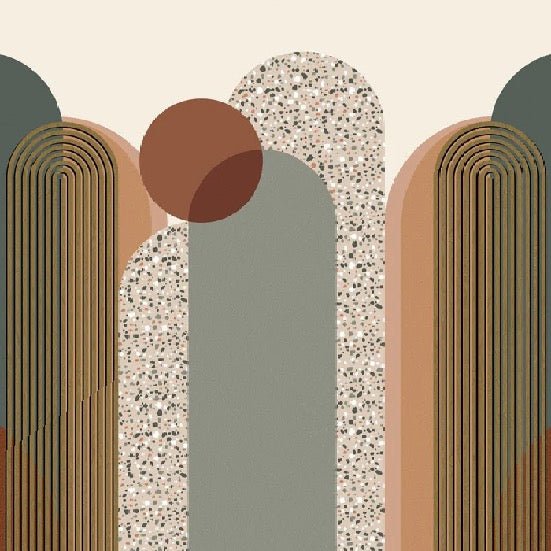 Art deco graphic wallpaper