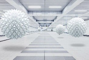 Trompe l'oeil 3D tendance in the air wallpaper