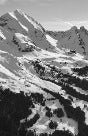 Aravis black and white mountain wallpaper