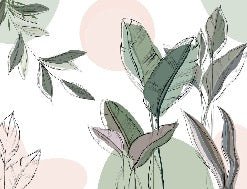 Panoramic green wallpaper