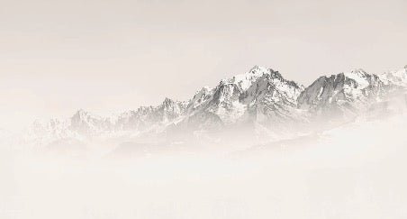 Mont Blanc in sepia mist wallpaper