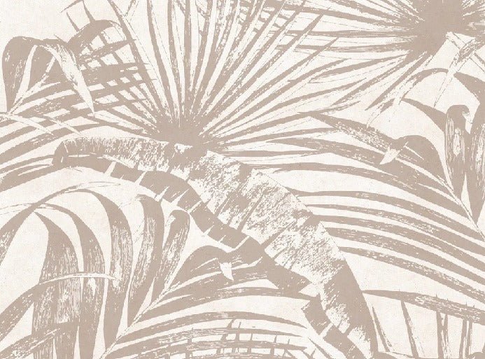 Monochrome jungle leaf wallpaper