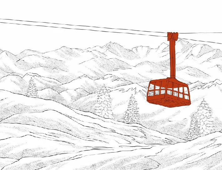 La Plagne telecabine red wallpaper