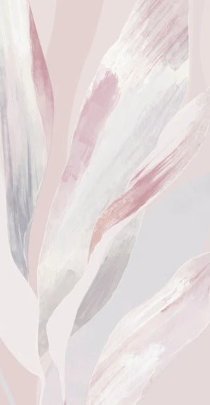 Papier peint étoffe florale rose poudré, XXL, tendance