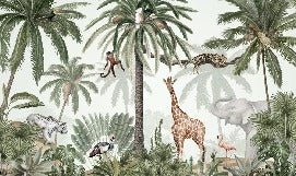 Children's wallpaper peaceful jungle