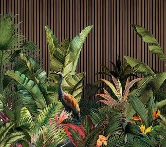 Panoramic tasseau vegetal wallpaper