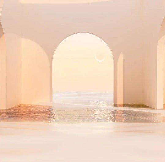 Panoramic sunset arch design wallpaper