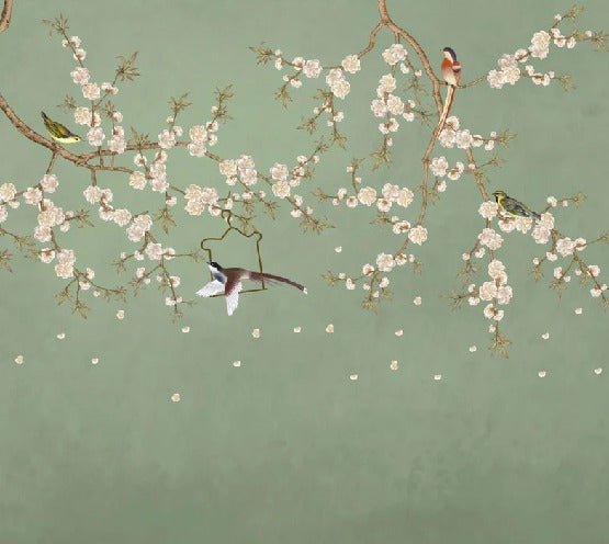 Zen sakura green wallpaper