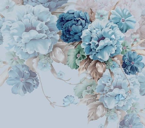 Blue flowers wallpaper