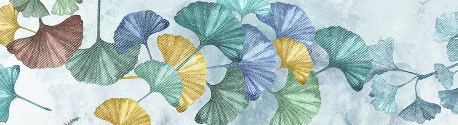 Panoramic ginkgo biloba japan wallpaper