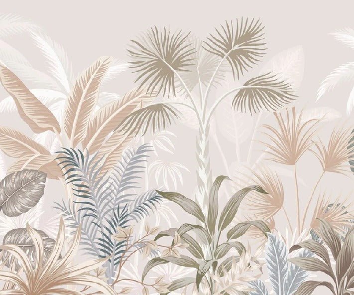 Terracotta jungle bathroom wallpaper