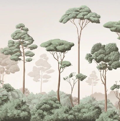 Pine forest breeze wallpaper