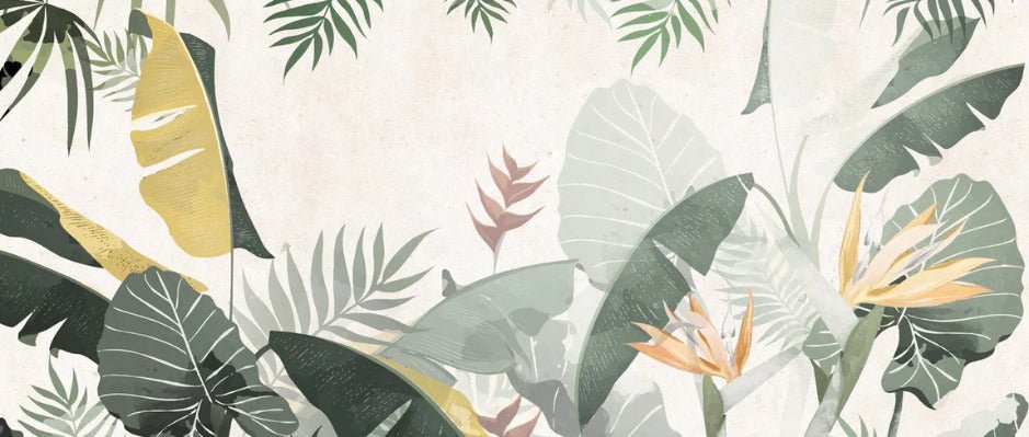 Yellow green custom-made wallpaper