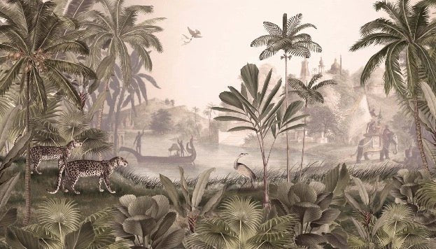 Jungle haven leopard wallpaper