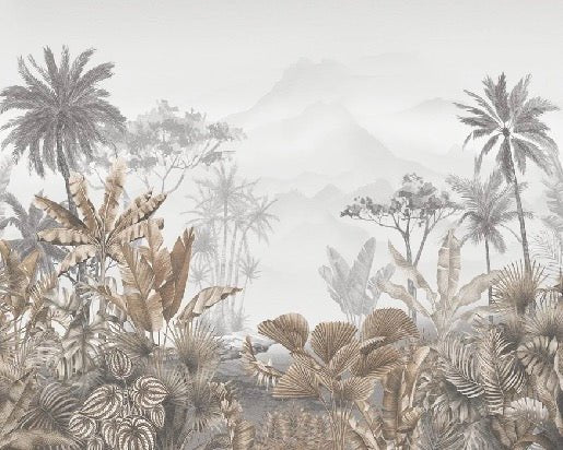 Tropical sepia wallpaper