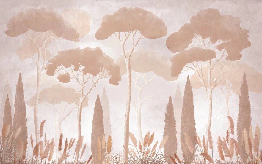 Sepia cypress pine wallpaper