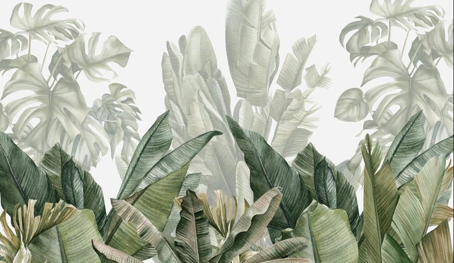 Panoramic green banana wallpaper