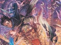 Harry Potter Hogwarts fantasy panoramic wallpaper